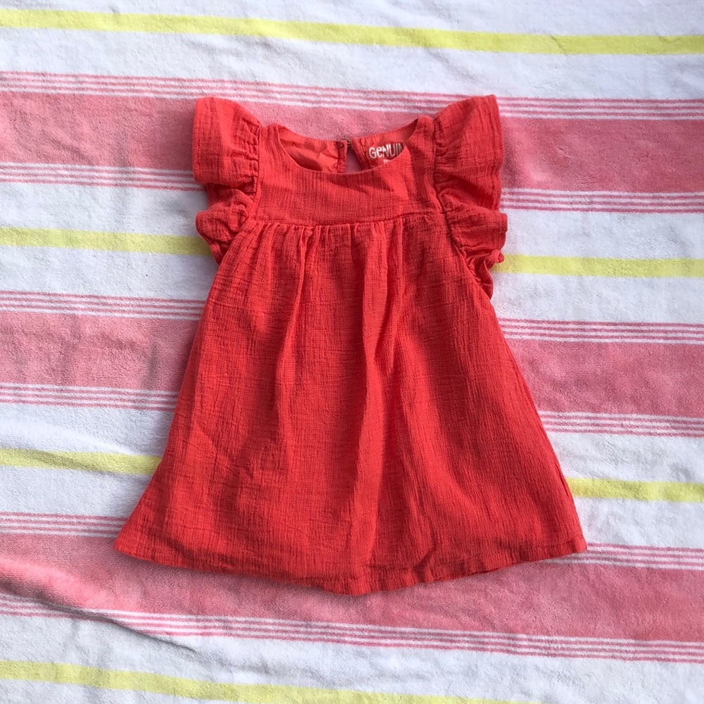 Toddler girl peach dress